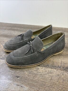 Modern Fiction Prologue Gray Suede Tassel Loafers Men’s Size 11